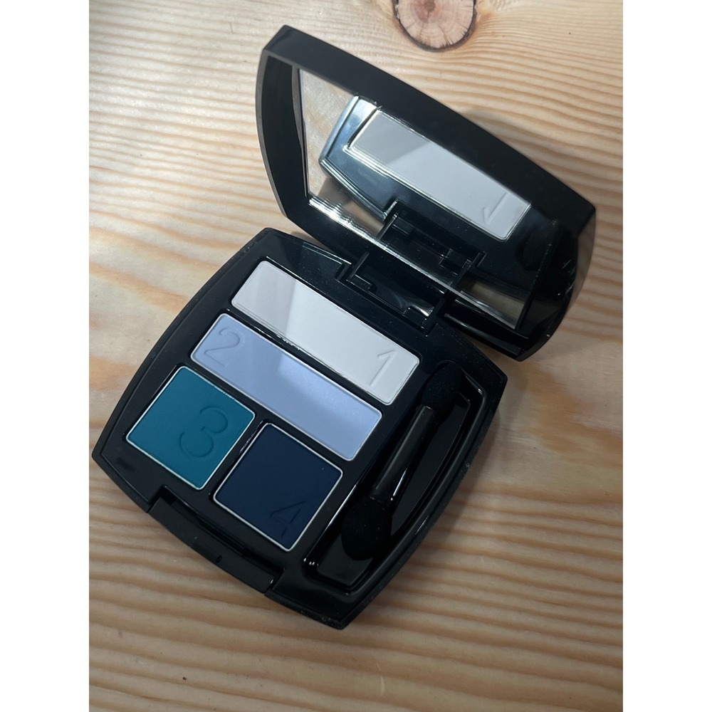 Avon True Color Matte Eyeshadow Quad Tranquility F3236 Blue Teal White 5g